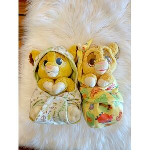 Disney Parks Simba baby stuffed animal set‎ of two